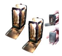 Lanterne De Bougie De Poche Pliante, Lanterne De Bougie En Acier Inoxydable, Petite Lanterne De Poche Vintage MéDiéVale, Mini Lanterne De Bougie DéCorative pour Le Camping RandonnéE Voyage (2)