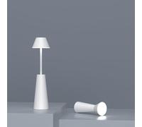 Lanterne de camping à DEL évolutive avec batterie 1800 mAh, lampe de bureau multifonction et lampe de poche, lampe de poche pour extérieur, randonnée, tente, lampe suspendue, blanc (blanc)