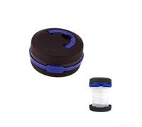 Lanterne de camping à LED pliable, lumière de tente d'extérieur portable avec poignée pliable, étanche IPX4, hauteur réglable de 15 à 30 cm pour randonnée, rouge (bleu)