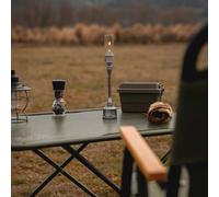 Lanterne de camping avec réservoir de carburant vide, lanterne de camping alimentée au gaz isobutane, source de lumière portable et fiable, avec réservoir de carburant vide rechargeable (tige