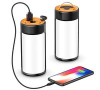 Lanterne de Camping, Lampes de Camping Rechargeables CT CAPETRONIX LED avec 400LM 5 Modes D'éclairage, Lampes de Tente Résistantes à l'eau pour le Camping, Coupures de Courant, Urgence (Orange)