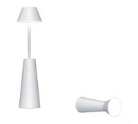 Lanterne de camping LED avec batterie de 1800 mAh, lumière blanche et chaude réglable, lumière extérieure portable à intensité variable pour tente, randonnée, utilisation d'urgence (blanc)