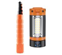 Lanterne de camping LED - Lumière magnétique étanche de 54 à 164 cm, batterie de 10 000 mAh, mode blanc chaud, structure en ABS avec support pour crochet | Phare de travail télescopique