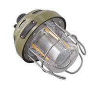 Lanterne de camping, lumière LED rechargeable 2000 mAh, lampe de tente rétro avec 5 modes, résistance à l'eau IPX3, abat-jour en acier au carbone pour randonnée en plein air et (vert)