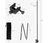 Lanterne de camping portable en plein air, réverbère, support de lumière suspendu, support de fixation avec sac de rangement pour le camping, la randonnée, le pique-nique, le feu de camp printanier, l
