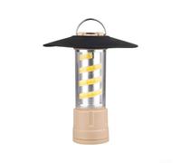 Lanterne de camping rechargeable, lumières de camping LED rétro à luminosité réglable, luminosité portable à suspendre pour camping, lampe de camping vintage pour randonnée, pêche (kaki)