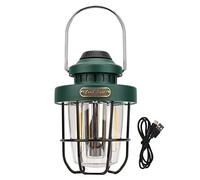 Lanterne de Camping rétro LED, Portable, multifonctionnelle, Rechargeable, lumière de tente pour l'extérieur (Vert foncé)