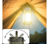 Lanterne de camping solaire et rechargeable par USB avec design pliable à 4 feuilles 6 modes IPX4 étanche pour l'extérieur et l'utilisation