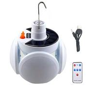 Lanterne de camping solaire rechargeable LED 3000 mAh étanche 5 modes lampe de tente pliable avec télécommande pour camping extérieur terrasse