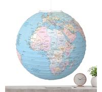 Lanterne de carte du monde, lanterne globe en papier | Décor de fête à thème de voyage,Ornement de lanterne de globe de terre de papier d'éducation géographique pour la chambre d'