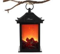 Lanterne de cheminée, lampe LED sans flamme, fonctionnant à piles, douce et confortable, décoration pour salle de mariage et fête d'anniversaire