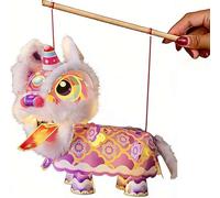 Lanterne de danse lion avec lumières, décoration traditionnelle chinoise du Nouvel An pour festivals, anniversaires et mariages, décoration d'intérieur culturelle qui brille pour créer une ambiance