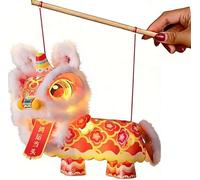 Lanterne de danse lion avec lumières, décoration traditionnelle chinoise du Nouvel An pour festivals, anniversaires et mariages, décoration d'intérieur culturelle qui brille pour créer une ambiance