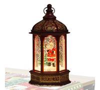 Lanterne de flocon de neige - Lumière de Noël en résine ABS | Ballon hexagonal rempli d'eau de 7,5 x 6,5 x 14 cm | Éclairage festif pour décoration de Noël, fêtes, réunions de famille et espaces