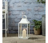 Lanterne de Jardin Albury Blanche de 45 cm avec Bougie TruGlow®