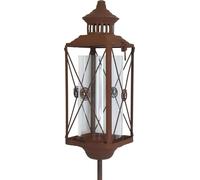 Lanterne de jardin en métal avec cylindre en verre pour un éclairage d'ambiance