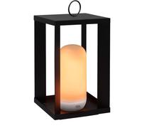 Lanterne De Jardin En Métal Sur Batterie Siroco 30 Cm Noir