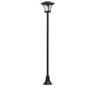 Lanterne de jardin solaire avec éclairage LED au design lampadaires | env. 180 cm de haut | avec capteur de lumière | sans câble gênant | montage facile | LED blanc chaud