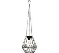 Lanterne de jardin solaire FLAVE, 60 cm de haut, pendante