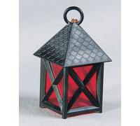 Lanterne de Joseph FADEDA en plastique, LxlxH en mm : 15x15x30. Pour les crèches, les miniatures, les loisirs et le modélisme, les accessoires de maisons de poupées et les trains miniatures.