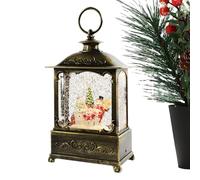 Lanterne de Noël | avec Minuterie Musicale - Boule de Noël Illuminée Décorations de Fêtes | pour Extérieur Fête Manteau de Cheminée Bureau Ferme Jardin Cour