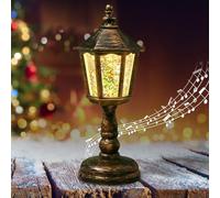 Lanterne De Noël, Lanterne De Décoration De Noël, Lanterne Boule De Neige De Noël à Led Avec Musique Et Lumière, Tempête De Neige Lumière Led Blanche Chaude, Cadeau Pour Fête De Noël,Décoration Maison