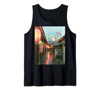 Lanterne de Rue Japonaise Esthétique Pleine Lune Scène de Nuit Art Débardeur