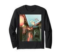 Lanterne de Rue Japonaise Esthétique Pleine Lune Scène de Nuit Art Manche Longue