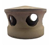 Lanterne de toiture en terre cuite rose clair tacheté noir, Chapeau pour tuile à douille, Passage tuyau d 150 mm