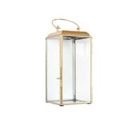 Lanterne décorative en verre avec contour en métal doré (H30cm) - - ALTOBUY Transparent G