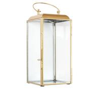 Lanterne décorative en verre avec contour en métal doré (H30cm) - - ALTOBUY Transparent G