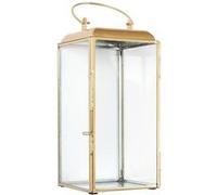 Lanterne décorative en verre avec contour en métal doré (H30cm) - - ALTOBUY Transparent G