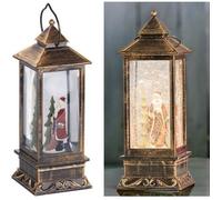 Lanterne décorative - Noname - Père Noël - LED blanc chaud - Flocons scintillants - Intérieur