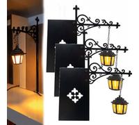 Lanterne décorative pour bibliothèque, lampe d'étagère miniature, lampe de bibliothèque vintage en bois, veilleuse LED chaude, coin de lecture, décoration littéraire, décoration de salle de studio