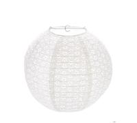 Lanterne dentelle vintage blanche 35 cm - Blanc