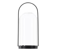 Lanterne Design en Verre "Flora" 25cm Noir