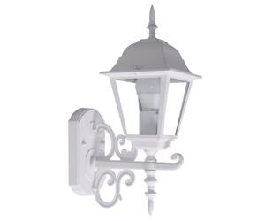Lanterne d'extérieur applique murale de style antique lampe télécommandée blanche dans un ensemble comprenant des ampoules LED RVB