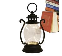 Lanterne d'extérieur - Led Lampe Suspendue Lanterne Rustique - Mini lanterne suspendue de mariage à piles, lampe de table décorative de Noël