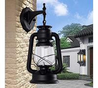 Lanterne d'extérieur rétro industrielle YUNRUX plafonnier antique applique murale vintage éclairage mural extérieur lanterne patio éclairage intérieur lampe incurvée lumière murale lumière noire