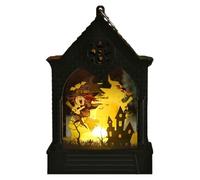 Lanterne D'Halloween - Lampe Obsédée | Lanterne De Thé À Batterie Lumière Pour Usage Extérieur Intérieur | Conception De Château Vintage Articles Atmosphère D'Halloween Pour Décoratium