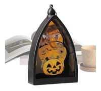 Lanterne d'Halloween - Lanternes décoratives tête de mort château décor bureau - décorations pour intérieur extérieur jardin salle