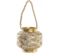 Lanterne DKD Home Decor 26,5 x 26,5 x 22 cm Finition antique Verre doré Métal arabe