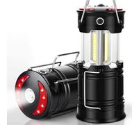 Lanterne d'urgence portable pour l'extérieur, lanterne de camping LED améliorée de dernière génération avec base magnétique, 4 modes d'éclai