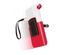 Lanterne Dynamo, Lampe de Poche Solaire avec 3 LED Puissantes + Sifflet Urgence, Manivelle de Génération Énergie & Panneau Solaire, Étanche pour l'extérieur, Randonnée, Cadeau, Équipement d'urgence