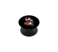 Lanterne effrayante de Plombier fantôme Cowboy Halloween Jack O PopSockets PopGrip Adhésif