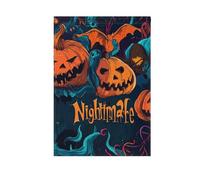 Lanterne effrayante d'Halloween citrouille squelette effrayant drapeaux de vacances bannière pour décoration de cour 71 x 101 cm double face