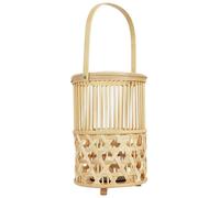 Lanterne En Bambou Tressé 22 X 55 Cm Beige