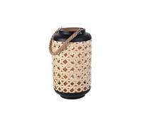 Lanterne Déco "Tressée" 38cm Noir