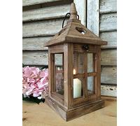 Lanterne en bois et métal Vintage Candle Tea Light Holder Décoration de mariage de jardin