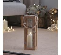 Lanterne en Bois Salcombe de 34 cm avec Bougie TruGlow®